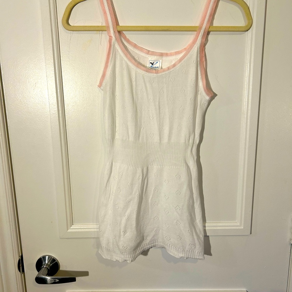 COPY - FLAMINGO Chemise / Undershirt, White, Cotton, Women’s Size M